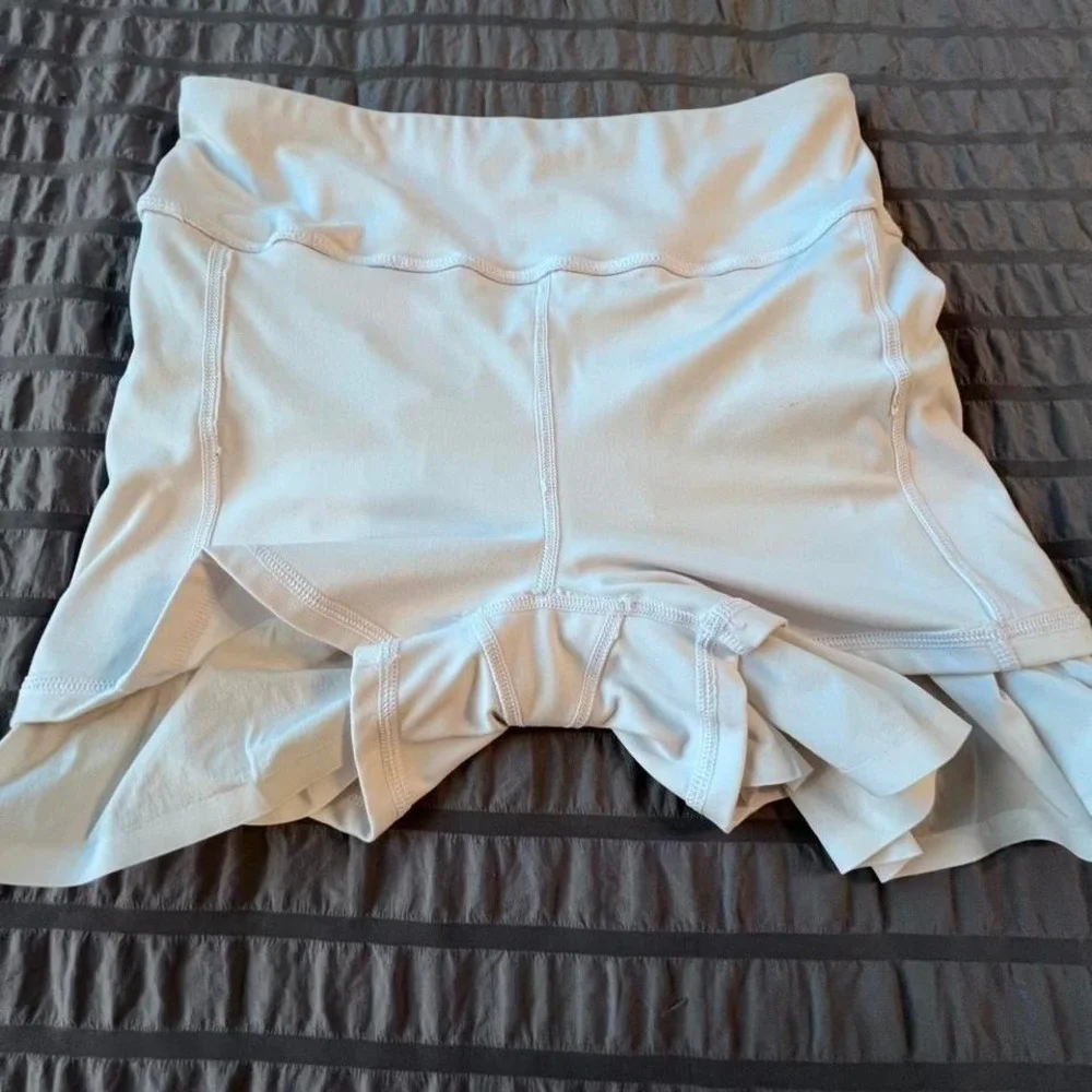 Joy Lab Pleated White Mini Tennis Skirt/Skort Women's Size Medium‎